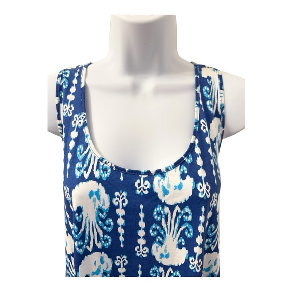 Lilly Pulitzer Melle Dress Indigo Blue Get In Line Octopus Print - L - Picture 9 of 12